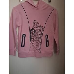 Disney Princess Hooded Sweatshirt Girls Size 7/8 Pink